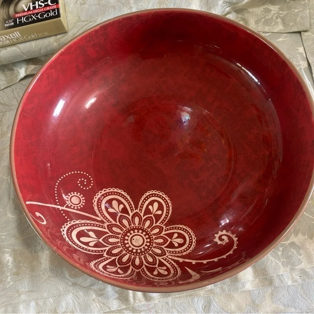 Pier 1 Imports Serving Bowl, Maribeth collection‎ 12” Pasta Fruit Salad Bowl